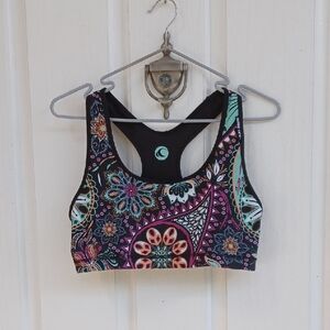 WAVE LIFE Reversible Racerback Bikini Top Sz M